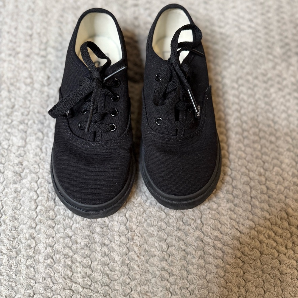 Kids Vans Black Lace-Up Shoes